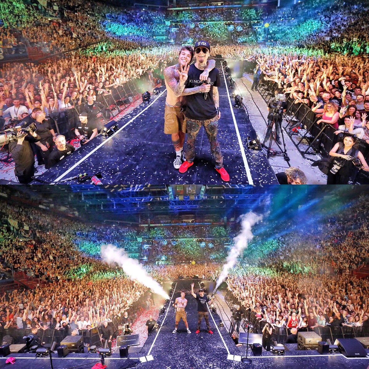 Fedez's tweet photo. Siete l'errore più bello della mia vita ❤️🇮🇹 Milano, 4 sold out. Caso chiuso 🤐 https://t.co/kEGUoc11dw