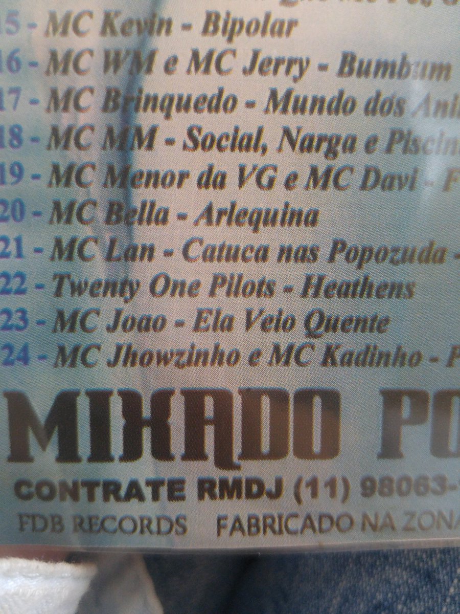 ÒÊá´á´¡sÊÊ On Twitter Funk Du Bom Twenty One Pilots Heathens twitter