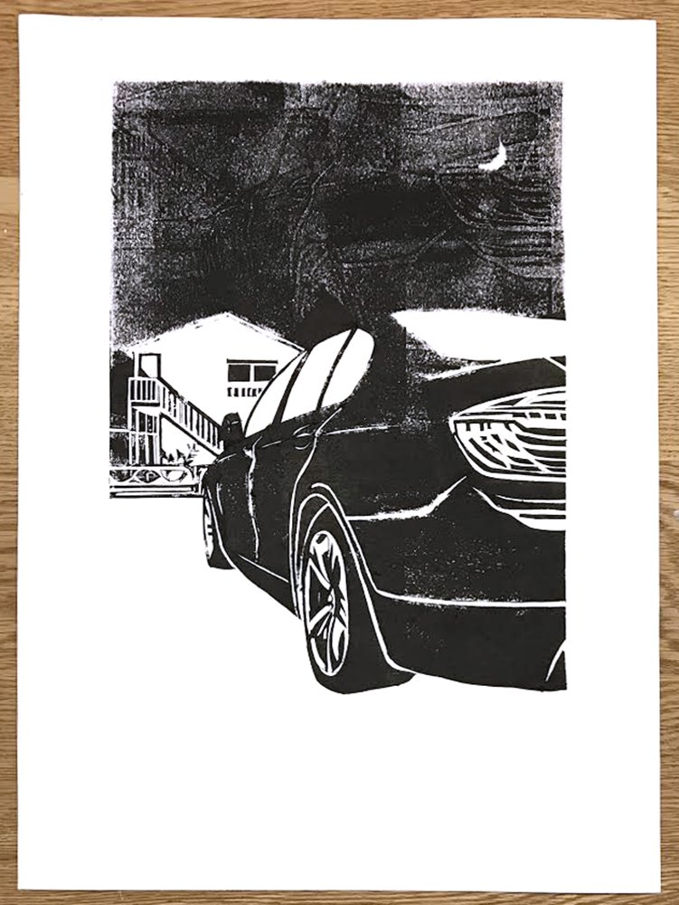 フリスケットを使った初めての版画 