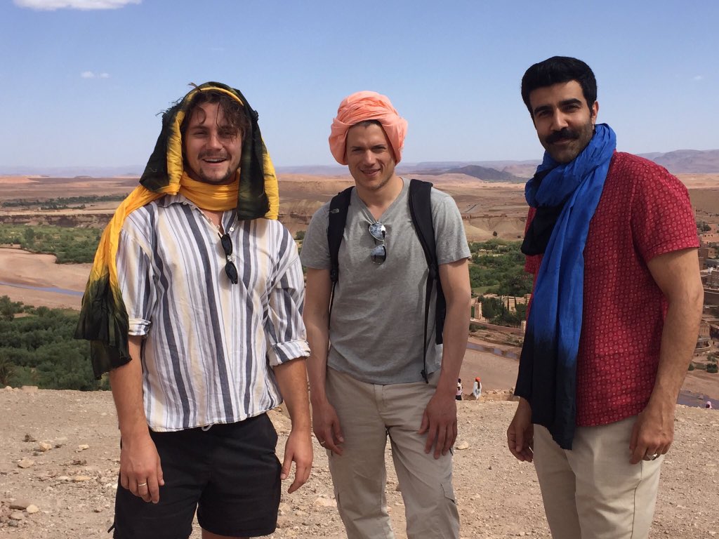 siteprisonbreak's tweet image. Augustus, Wentworth e Bobby nas gravações em Marrocos.📸
