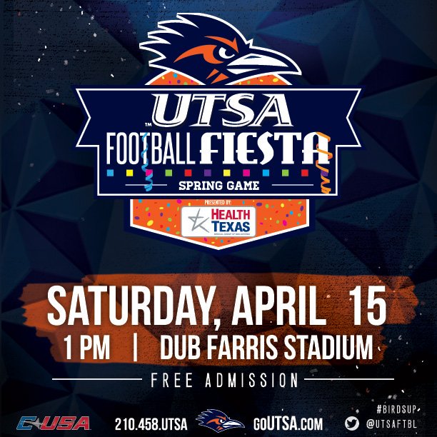 UTSAFTBL's tweet photo. It's GAME DAY! The @UTSAFTBL Spring Game kicks off at 1pm. Free admission, inflatables, Easter Egg Hunt, autograph session &amp; FOOTBALL! https://t.co/6fy0HHPAnY