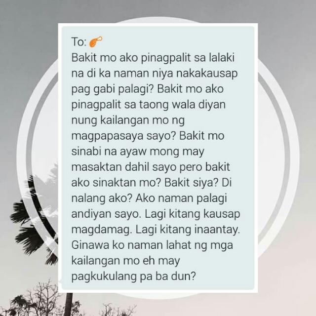 ListOfBakit's tweet photo. 📍 To: 🍗
"Bakit mo ako pinagpalit sa taong wala diyan nung kailangan mo ng magpapasaya sayo?" https://t.co/t2H8xnOp0E