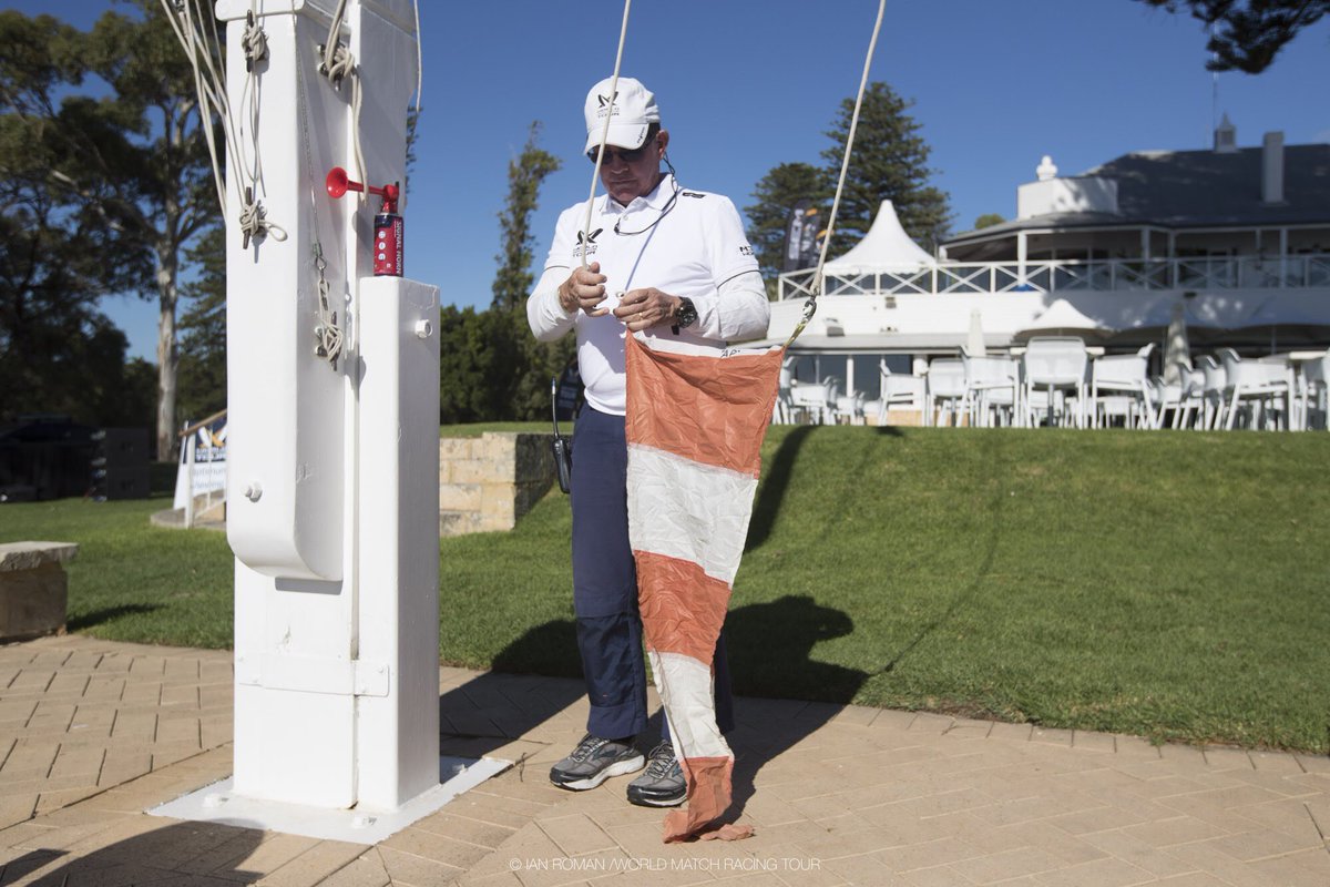 ☕️ A short pause this morning...At the top end of sailable conditions on #BiscayneBay. Race committee holding to see what wind will do #wmrt