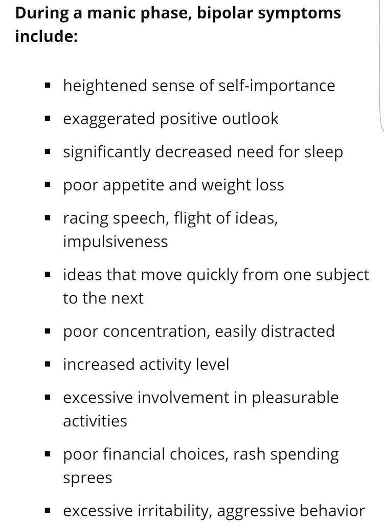 advocate_you's tweet photo. Each person with bipolar disorder experience different symptoms, here is a list of a few of them from https://t.co/10P0kYzeYu https://t.co/vWGPMaRXjw