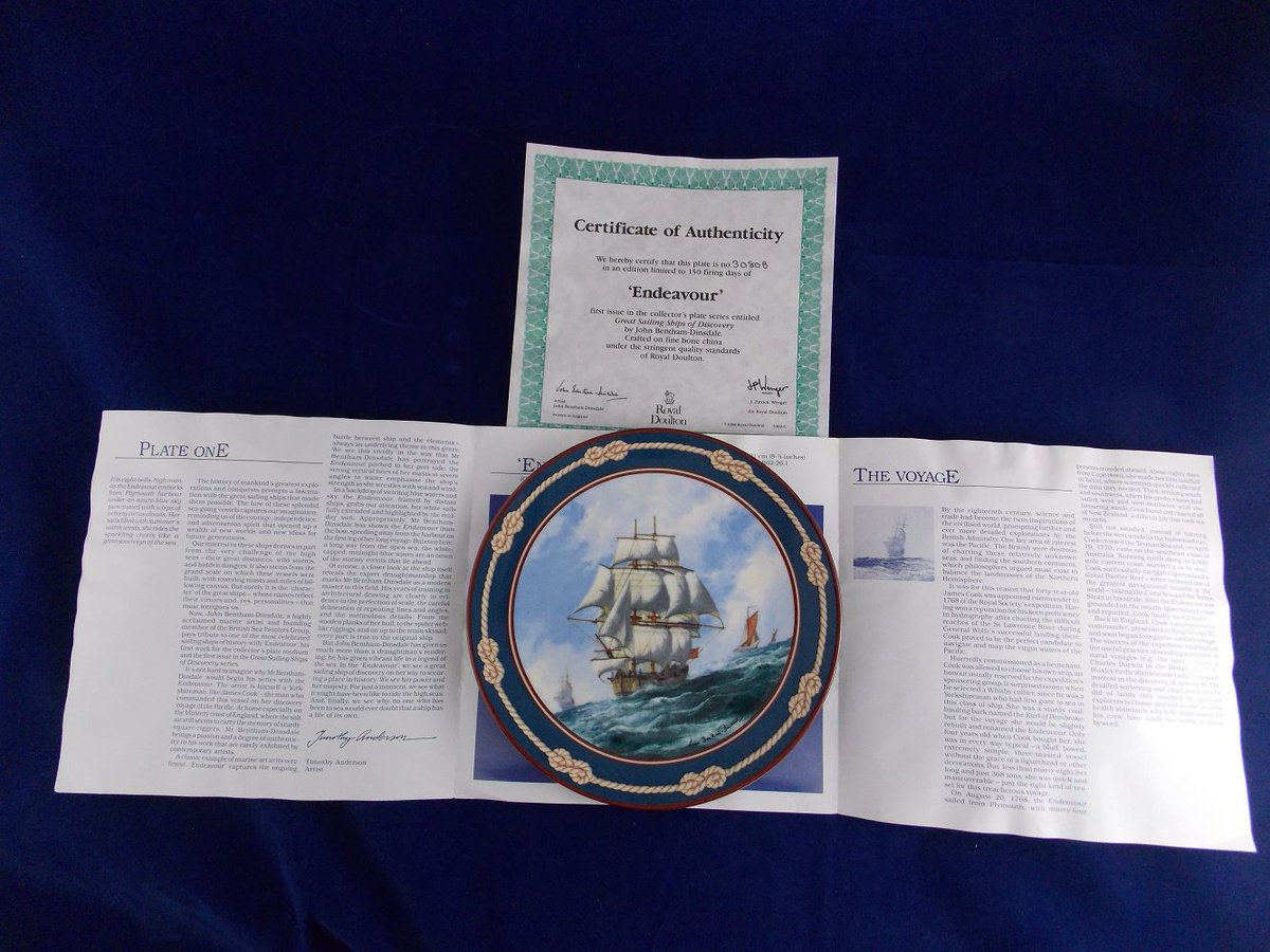 PurpleVVintage's tweet photo. #HistoricShips #Endeavour #vintage #plate #certificate #collector #English #CollectableItem https://t.co/kwnS76pztd #pht17 @royaldoultonman https://t.co/wAJf6YeLZn