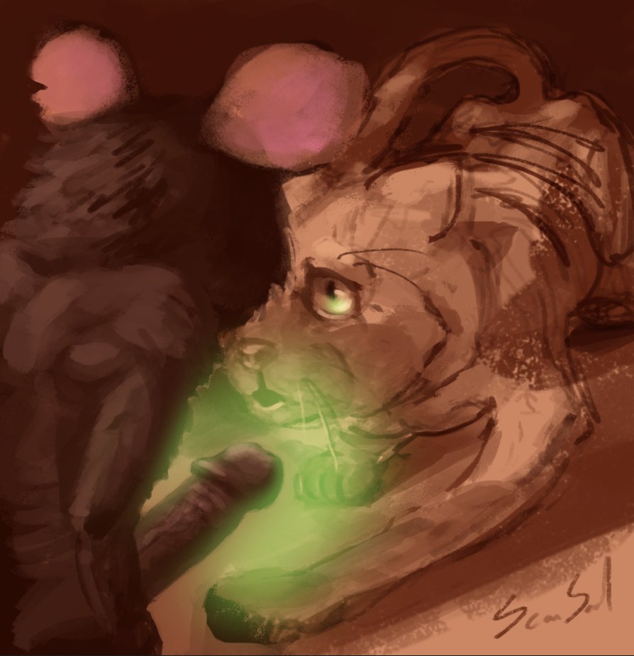 ArtistSeanSeal's tweet photo. I like #Weremouse better with a glowing green cock. What do you think? #Caturday https://t.co/sLkKilzbms