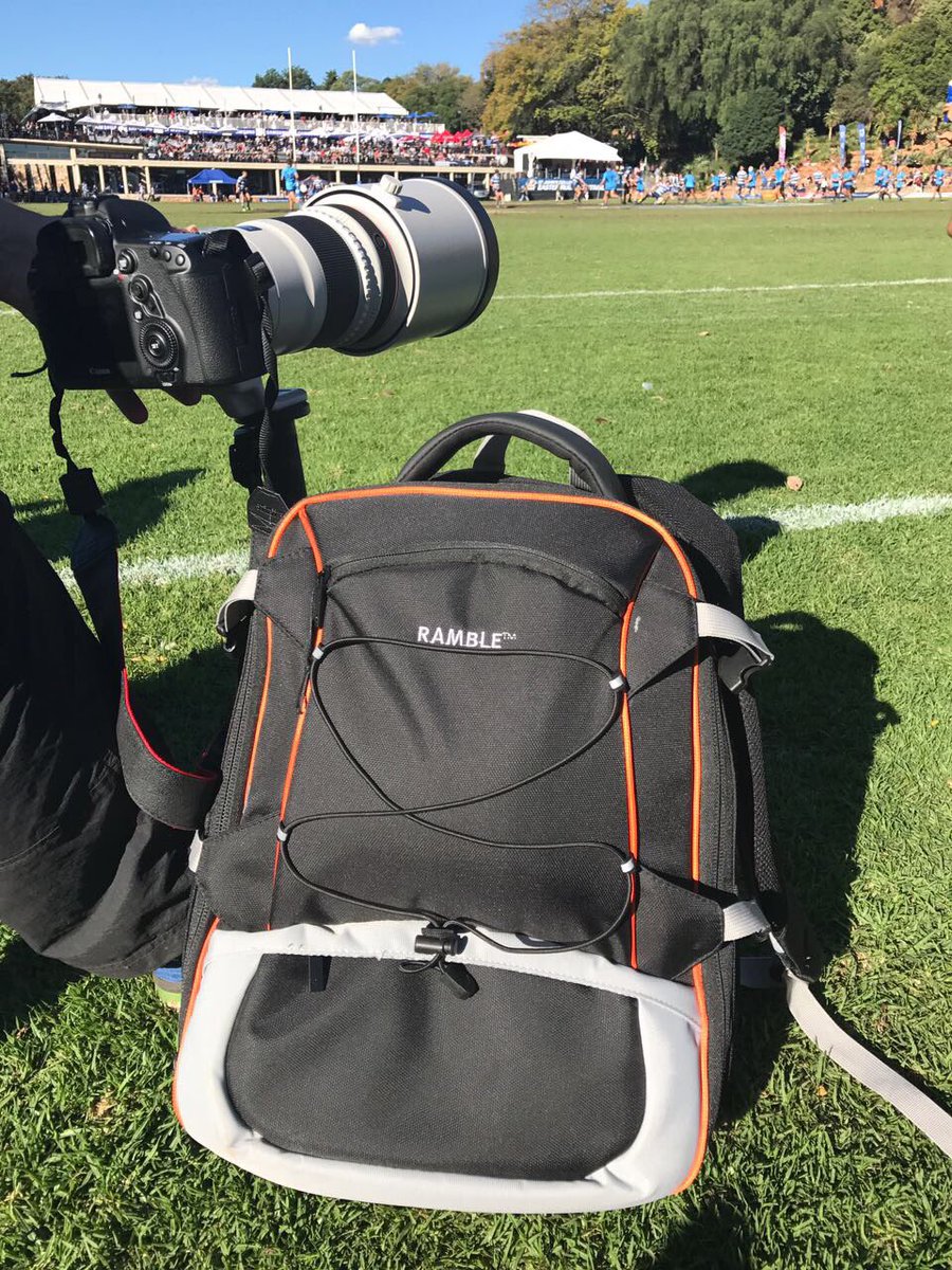 OrtonMediaPhoto's tweet photo. My weapons of choice at the @stjohns_college Easter Rugby Festival @ramble_bag @Canon_SA #ramblebag #creativebag. https://t.co/6BFHpwA2Fw