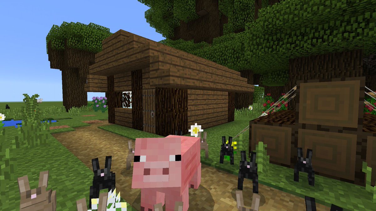 武州男子 On Twitter マイクラ建築60分一本勝負 お題 音楽室 鬱蒼とした森の中にぽっかり空いた 広場のような場所 外部と遮断されたこの場所は まるで一つの部屋のよう そこでは1人の心優しい 音楽好きなおじいさんが 動物達に音楽を教えながら暮らしているんだ