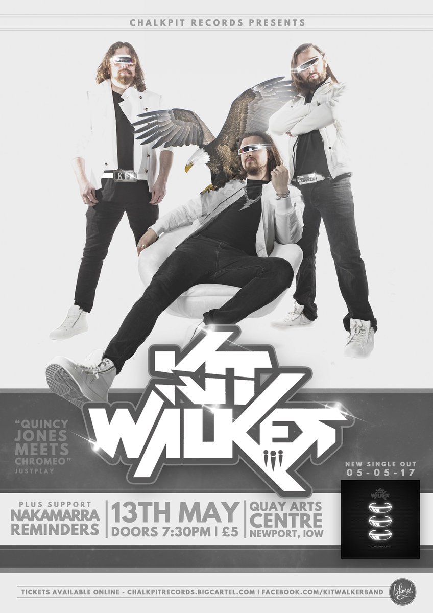@WildMowle Hey man! We're bringing our new band <a href="/kitwalkerband/">KIT WALKER</a> to the Quay Arts on Saturday 13th May! You guna be there?