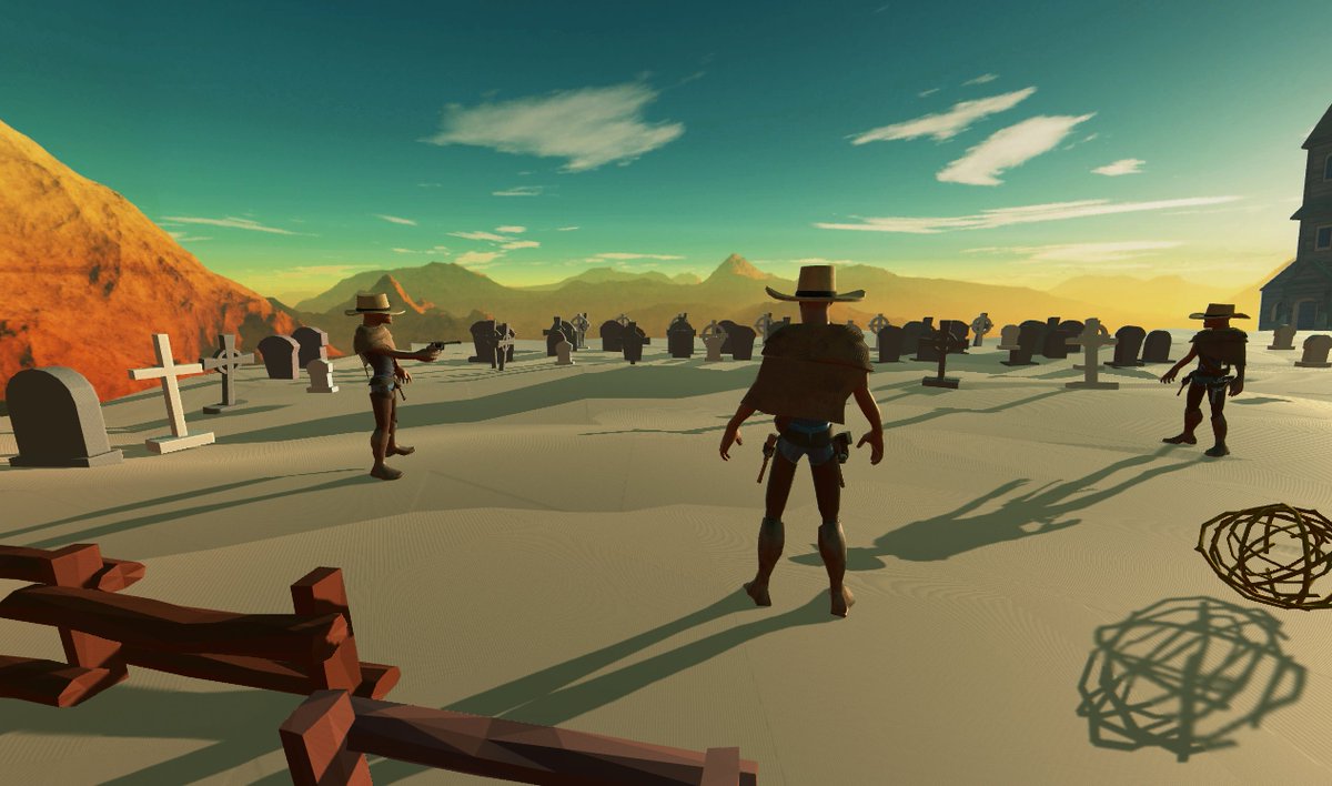 JoeyPrink's tweet photo. Howdy! Who will be left digging? #betterchaos #vrback #vr #madewithunity #screenshotsaturday #gamedev #indiedev @SaphireSouldier https://t.co/Y9kn7gjQWX