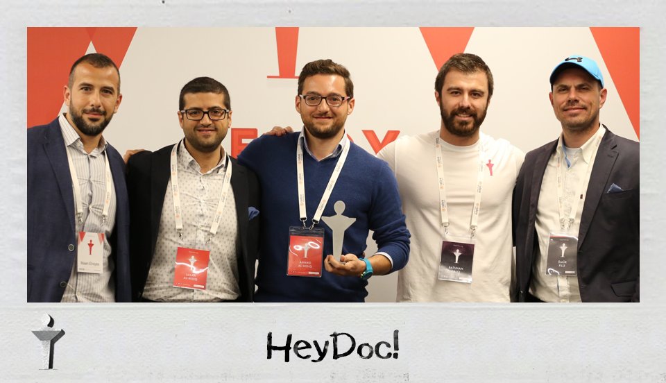thepitcherorg's tweet photo. The Second place goes to @HeyDocApp. Congratulations! #ThePitcher2017 🏆 https://t.co/SRXu4wCMWs