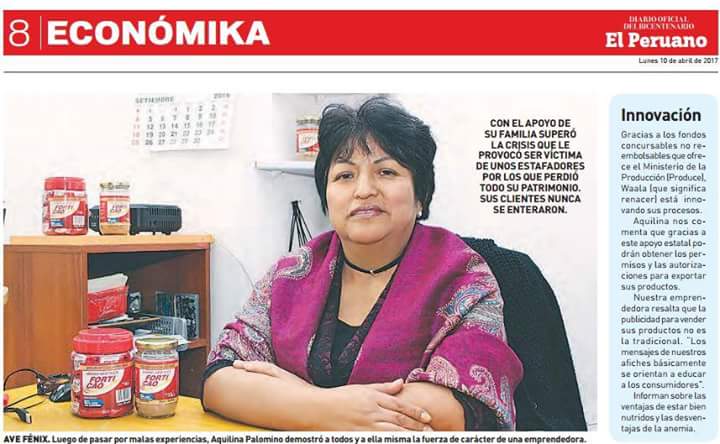 La semana pasada, el suplemento Económika del diario <a href="/DiarioElPeruano/">Diario El Peruano</a> entrevistó a la creadora de Forticao 💪💪.