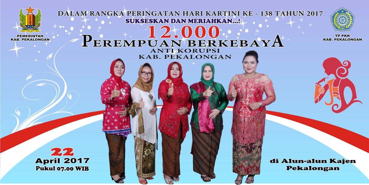 Ayo masyarakat kab Pekalongan kita sukseskan acara Peringatan Hari Kartini di alun2 kajen #PHK138  #kebaya #SPAK