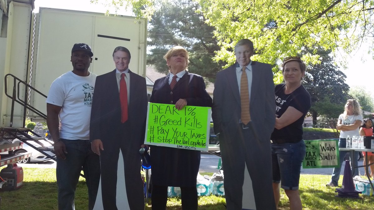 ERNSTintheATL's tweet photo. @AtlantaMarch @TaxMarchATL #whereispurdue? #ShittySenators #Georgia needs leadership who fights for #USCITS #notthe1% #VoteThemOut #greedkills #NotForSale #ATLProtest https://t.co/NIpUGE5sM5