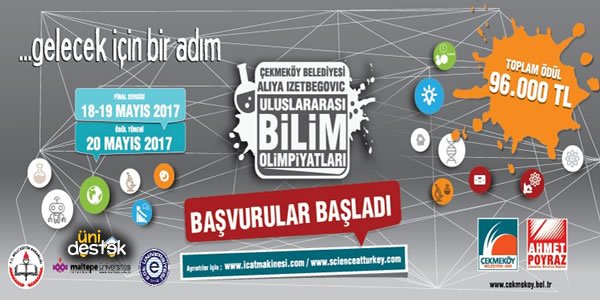 Bilim Olimpiyatı Yarışması

I: 15.000 ₺
II: 10.000 ₺
III: 5.000 ₺
Mans: 1.000 ₺

Tüm üniversiteliler başvurabilir.

unidestek.net/aliya-izzetbeg…