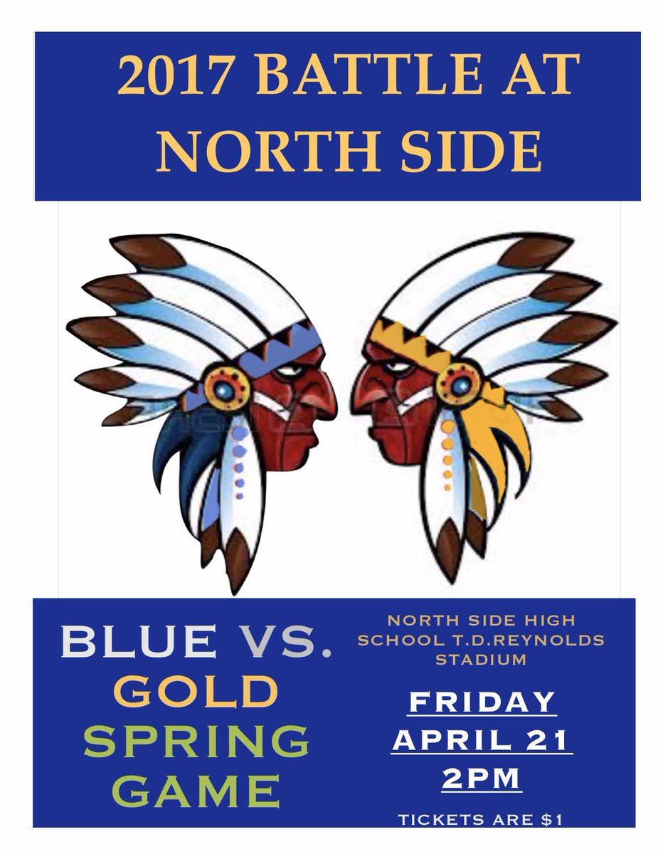 Don't miss the North Side High School Spring Football Game next Friday!