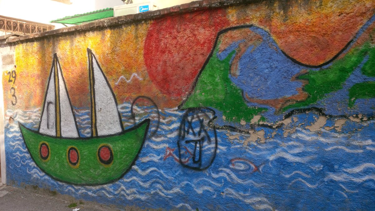 VisitTirana's tweet photo. #StreetArt in #Tirana is becoming a new trend, especially to make attractive old buildings #visittirana https://t.co/Wbmlf0LZEl