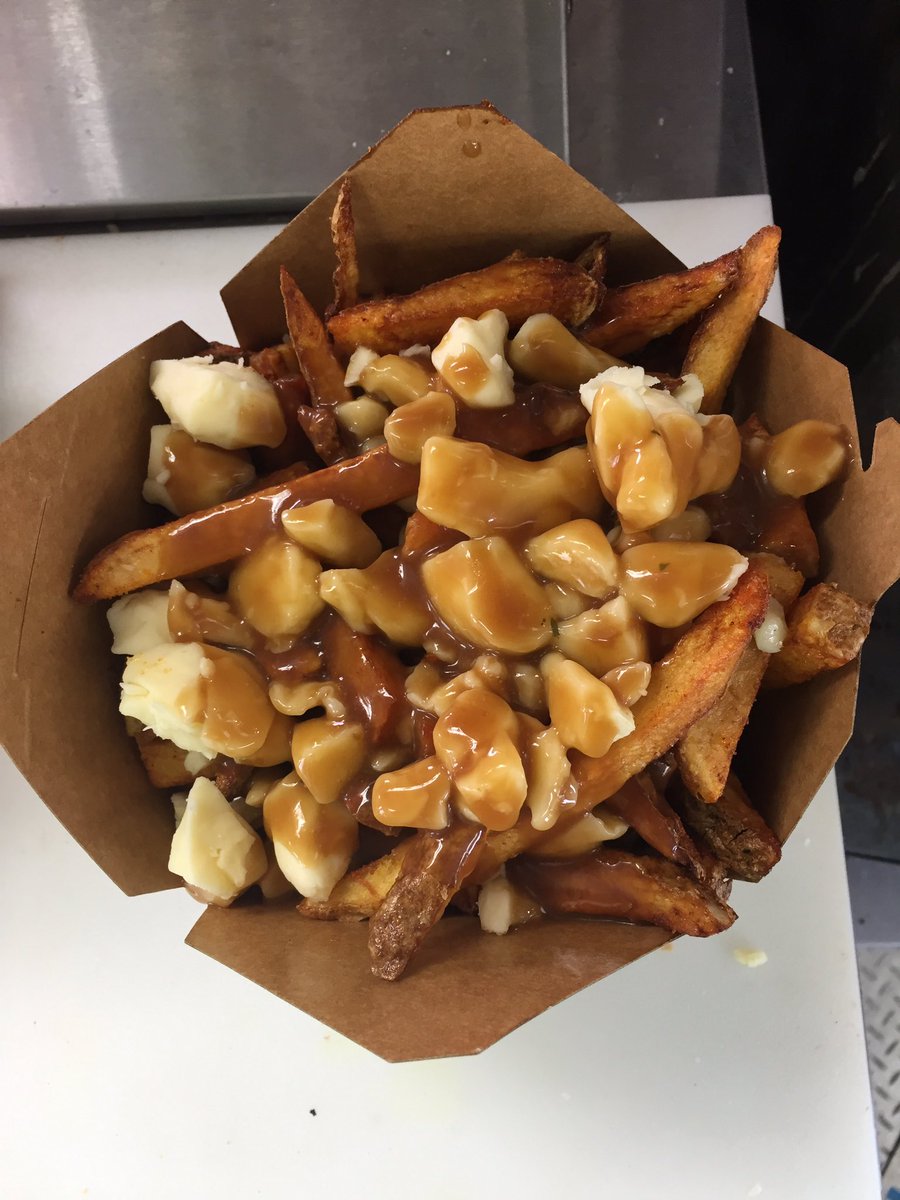 We are at Upper Thames Brewing today til 7. #poutine #easter #woodstockontario #country104 #foodtruck #hotdog