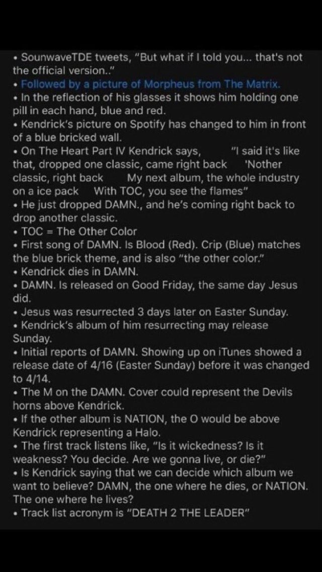 TradingOutpost's tweet photo. What if Kendrick Lamar drops another album Tomorrow? 🤔 https://t.co/zaGm8n3BV8