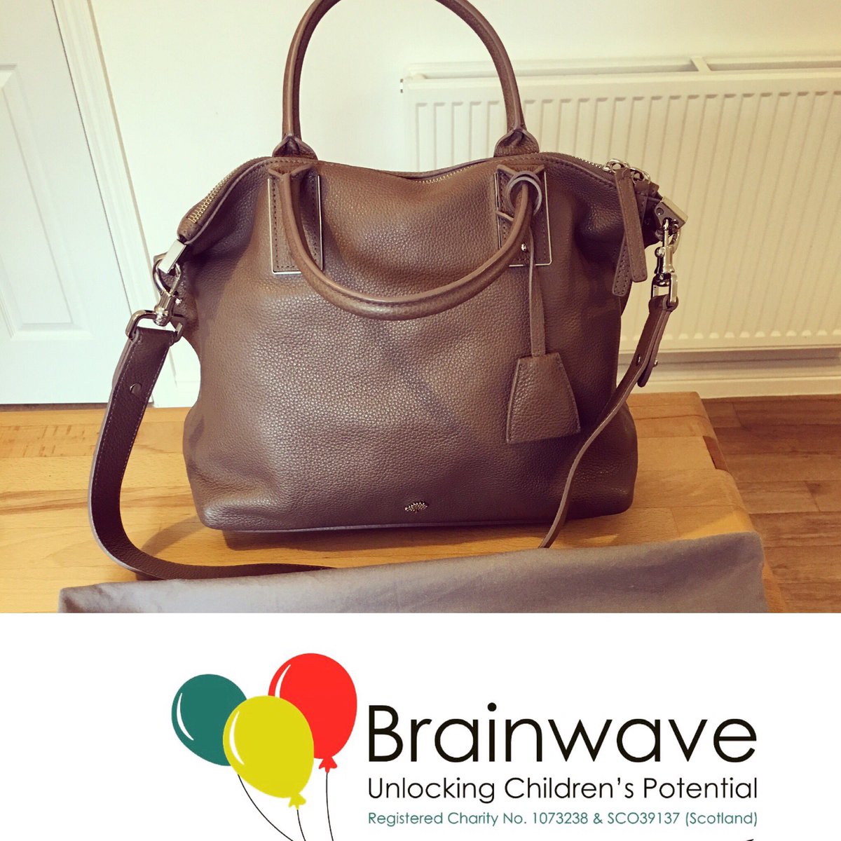 nicolamcgrath5's tweet photo. Pls RT.This Mulberry bag will go up for auction on April 28th for 2 days only.All money raised going to @BRAINWAVECENTRE #everestbasecamp https://t.co/9EXDluzKRC