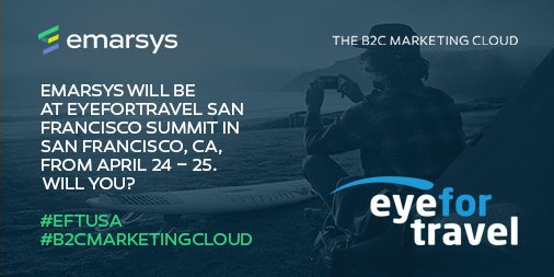 Emarsys's tweet photo. Want to learn more about how we can help you become an #EmpoweredMarketer? Chat with us at #EFTUSA: https://t.co/IdwZwzZhXF https://t.co/TIdNxnaWMx