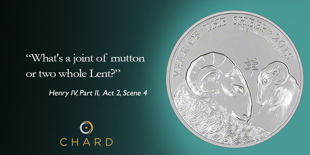 Chard1964Ltd's tweet image. “What's a joint of mutton or two whole Lent?” Henry IV, Part II, #ShakespeareSunday