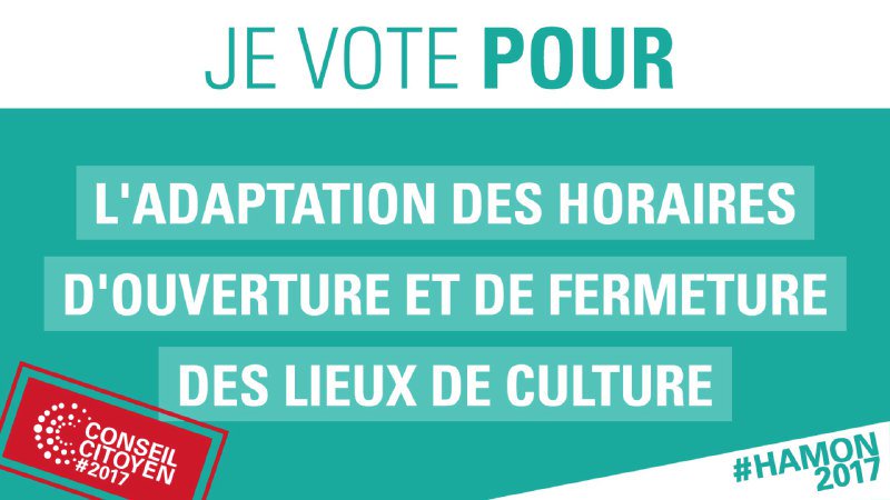 #Hamon2017 #JeVotePour @benoithamon propose d'adapter​ les horaires d'ouverture et de fermeture des lieux de culture #Culture