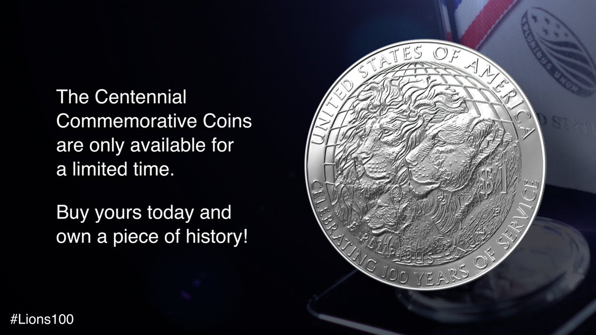 lionsclubs's tweet photo. Pre-order Centennial coin &amp; pickup at #LCICon Chicago! No shipping fees! Own a piece of Lions history: https://t.co/134LOp8Vrq https://t.co/jayE43BmIK