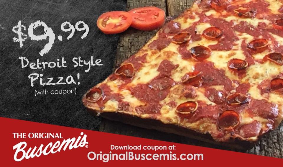 Detroit style pizza coupons