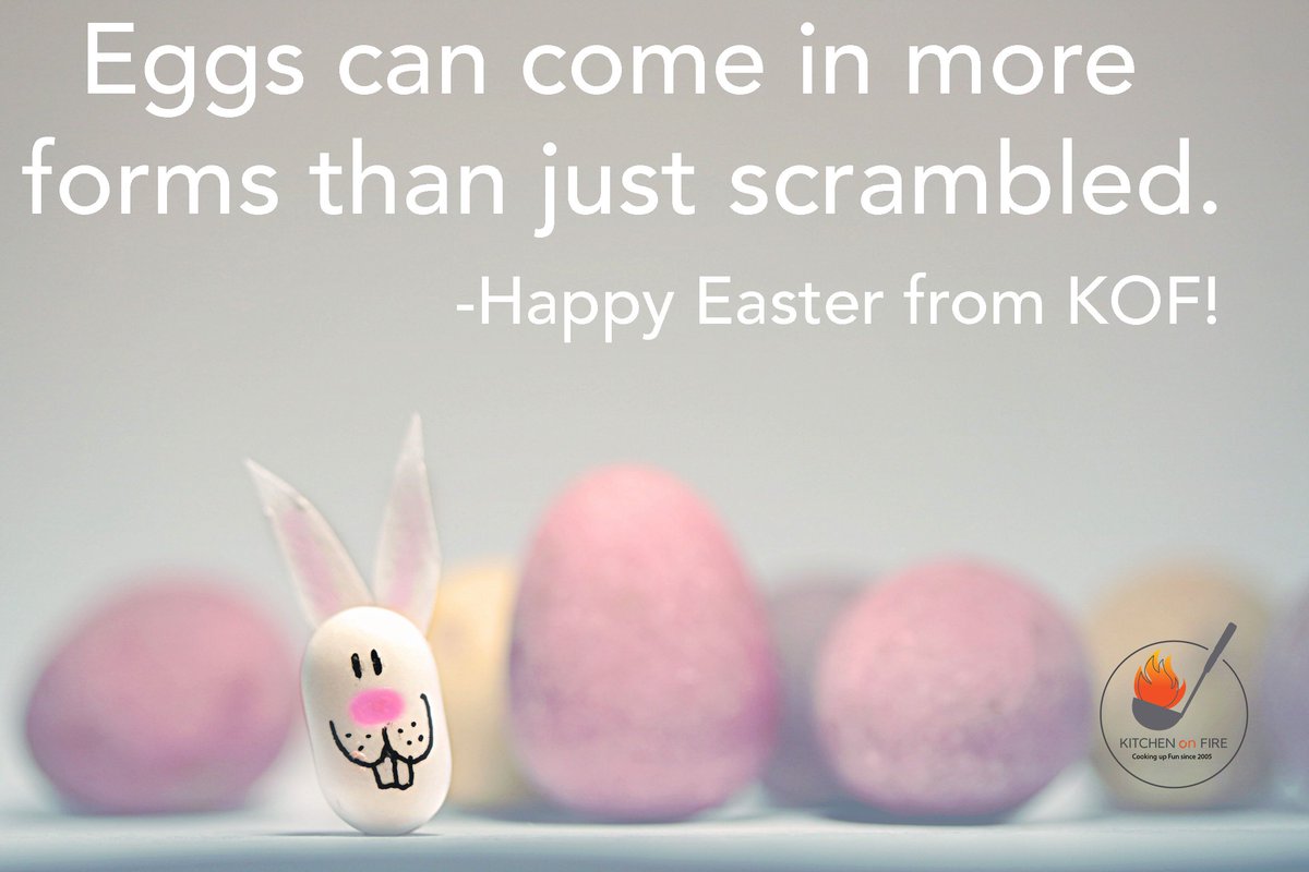 KitchenOnFire's tweet image. Happy #Easter weekend to all who celebrate! We teach that eggs can be more than just scrambled #CommittoCooking #EasterEggs 📷: Neal Flower
