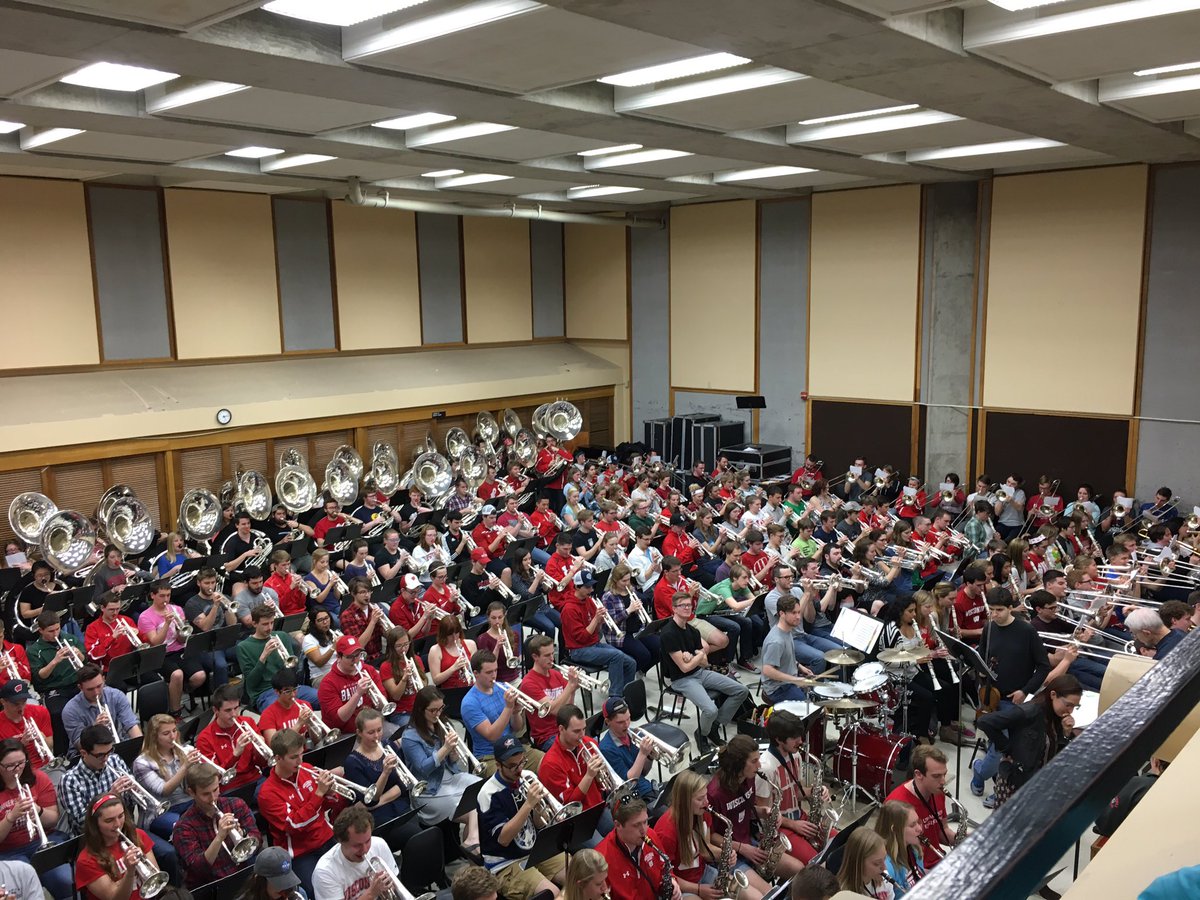 badgerband's tweet photo. This past Wednesday we had our last rehearsal at Humanities; now it's onto the Kohl Center and Spring Concert Week! https://t.co/q3nVorCmAX