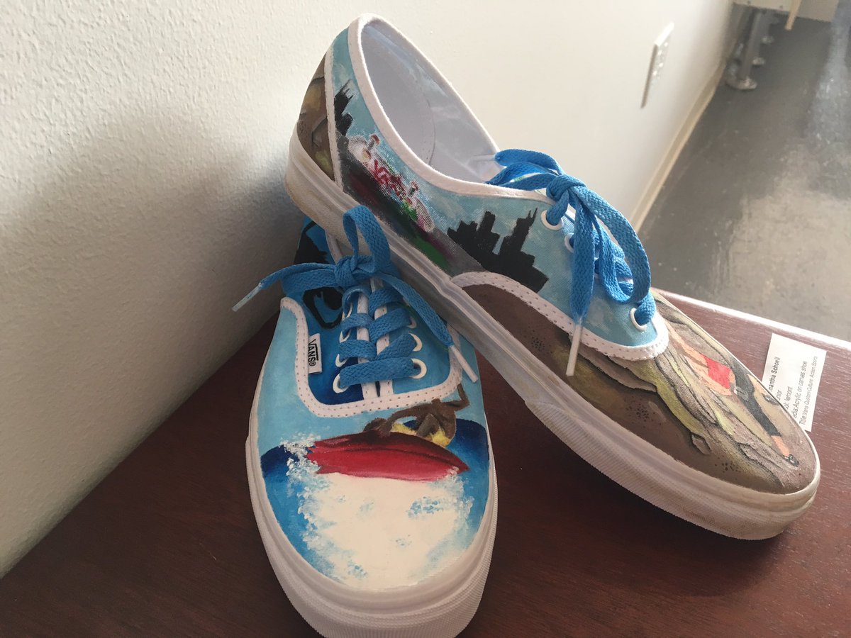 MrHennebry_lhs's tweet photo. Check out @SchoellSami  @VANS_66 Action Sports themed shoes. That bike panel is great, might go hit the trails on a beautiful day in Lemont. https://t.co/GOtw2W6y4i