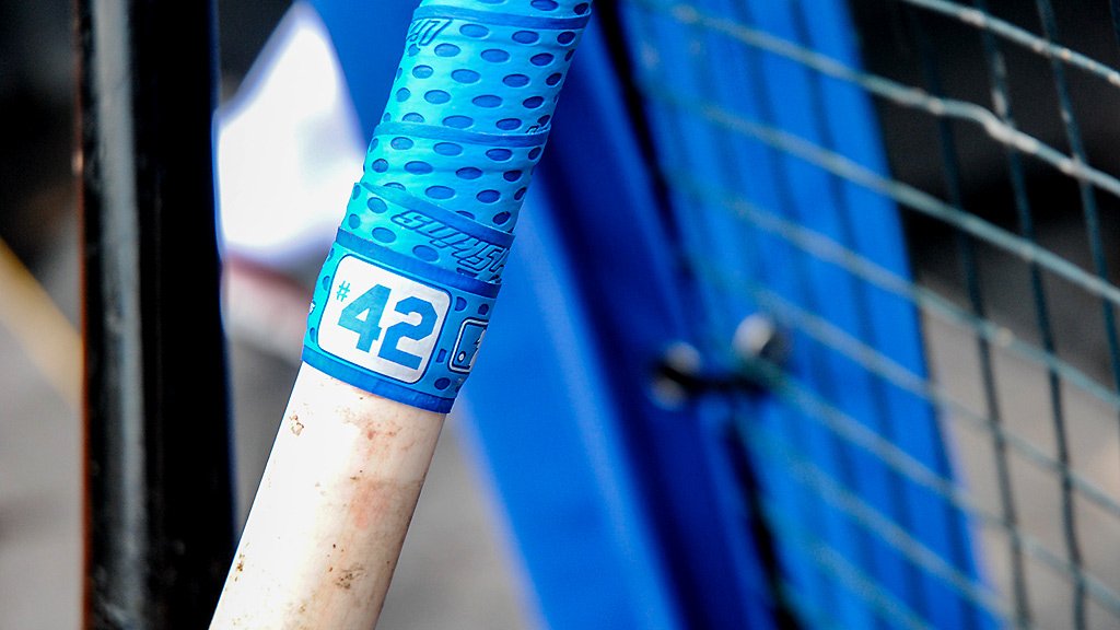 No. 42 – on your bat and on your back. #Jackie42