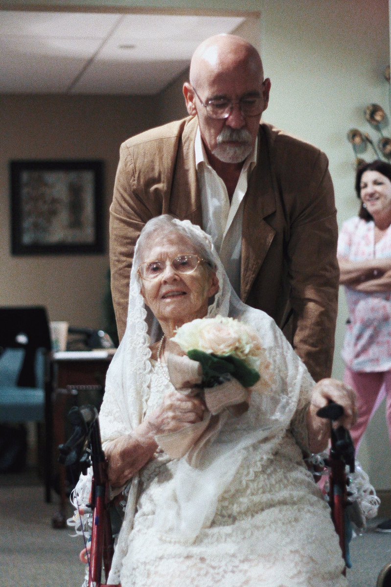 MikeyMurphy's tweet photo. my 101 year old great, great aunt got married to her 97 year old fiancé the other day. so, don't worry, you're never too old. https://t.co/pQy3jAZ1ZY