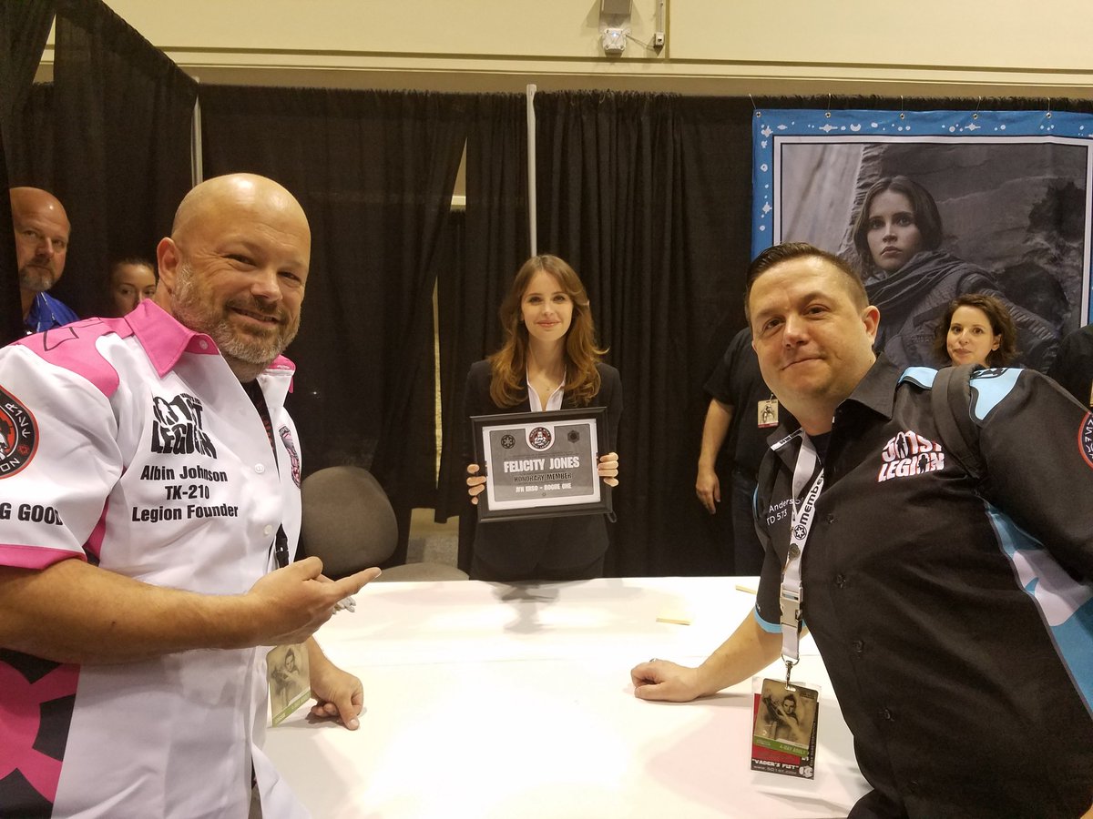 tk210's tweet photo. Imperial Alert: welcome the newest Honorary Member of the @501stLegion  
Felicity Jones!! https://t.co/4ezkBBPC3E