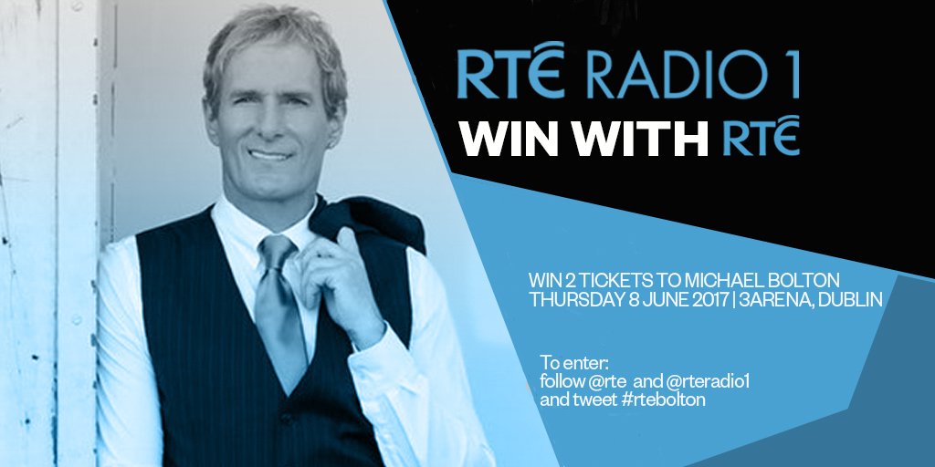 Win two tickets to see Michael Bolton <a href="/mbsings/">Michael Bolton</a> at <a href="/3arenadublin/">3Arena</a> this June! To enter follow <a href="/RTERadio1/">RTÉ Radio 1</a> <a href="/rte/">RTÉ</a> &amp; tweet #rtebolton