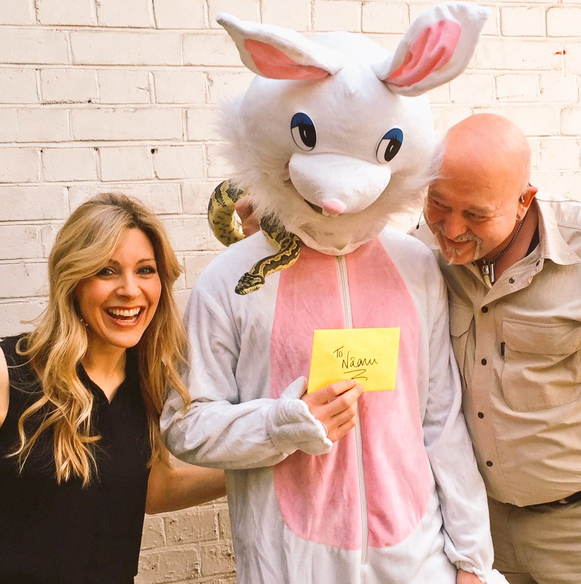 Naomi_Wilkinson's tweet photo. And now for a well-earned day off with my family! 😅 HAPPY EASTER TO YOU ALL FROM THE WILD &amp; SCARY TEAM! ☀️😁🐣🌷🍫🐍 
Shows are all next week too https://t.co/xq3vylDgkf