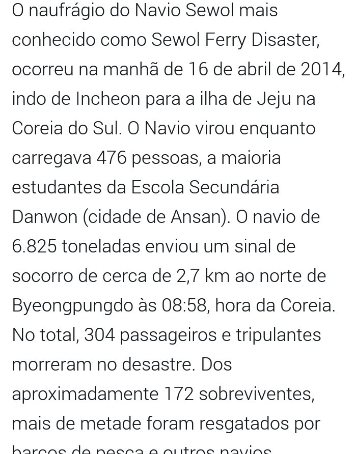Portal24K's tweet photo. Mais sobre o "Sewol Ferry Disaster" 😥: https://t.co/7e1cKBjqtq