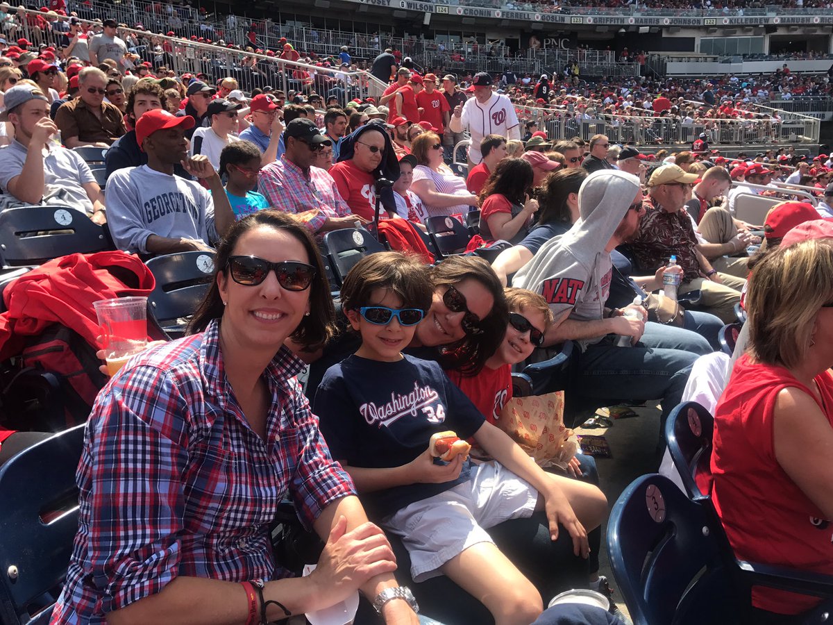 Thank you <a href="/CaseyCares/">Casey Cares</a> for treating us to a great day cheering on our  <a href="/Nationals/">Washington Nationals</a> <a href="/Bellablue8/">Leslie Bellavia</a> #letsgonats