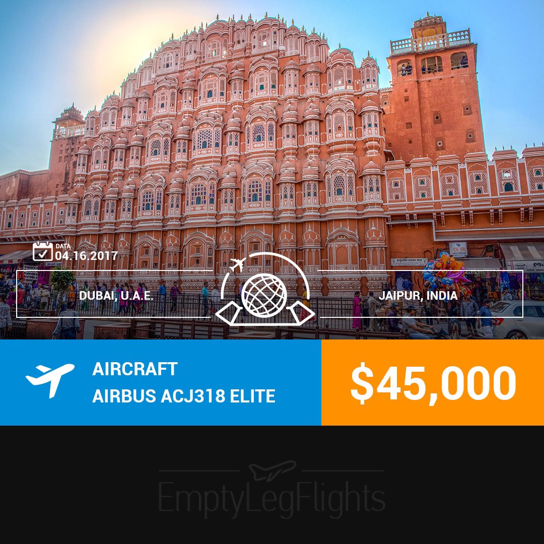 EmptyLegSearch's tweet image. #India #Jaipur #Dubai #UAE #UnitedArabEmirates #Emirates #PrivateJet #Jets #Travel #Aircraft #plane #businessjet emptylegflights.info/flights/173