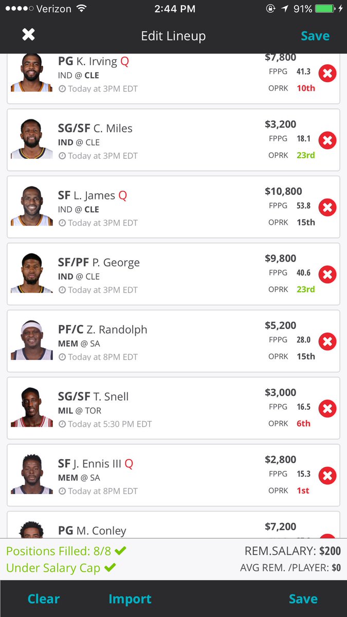 DFSHurricane's tweet photo. NBA for the today! https://t.co/IC1hq0eFw2