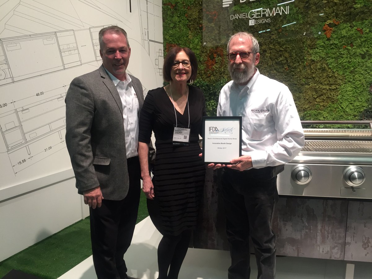 IFDAssociation's tweet photo. Congrats @brownjordan1945 on winning #IFDASelects Innovative Booth Design category @ADDesignShow @ifdany #addesignshow2017 #ifdaselects2017 https://t.co/BdfRQnC5T3
