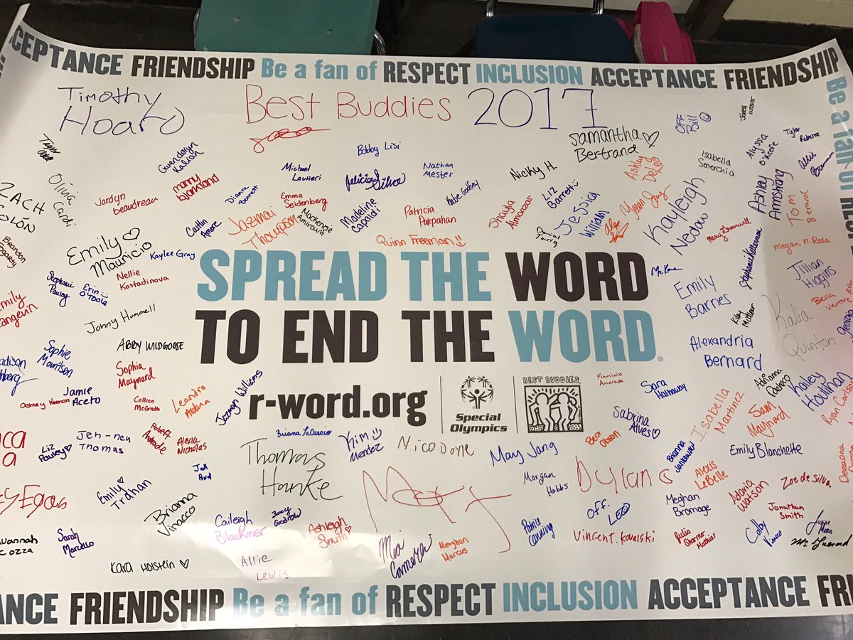 bestbuddiestg's tweet photo. We spread the word to end the word! Thank you to everyone who pledged to end the r-word! https://t.co/1GJT0ZmwHn