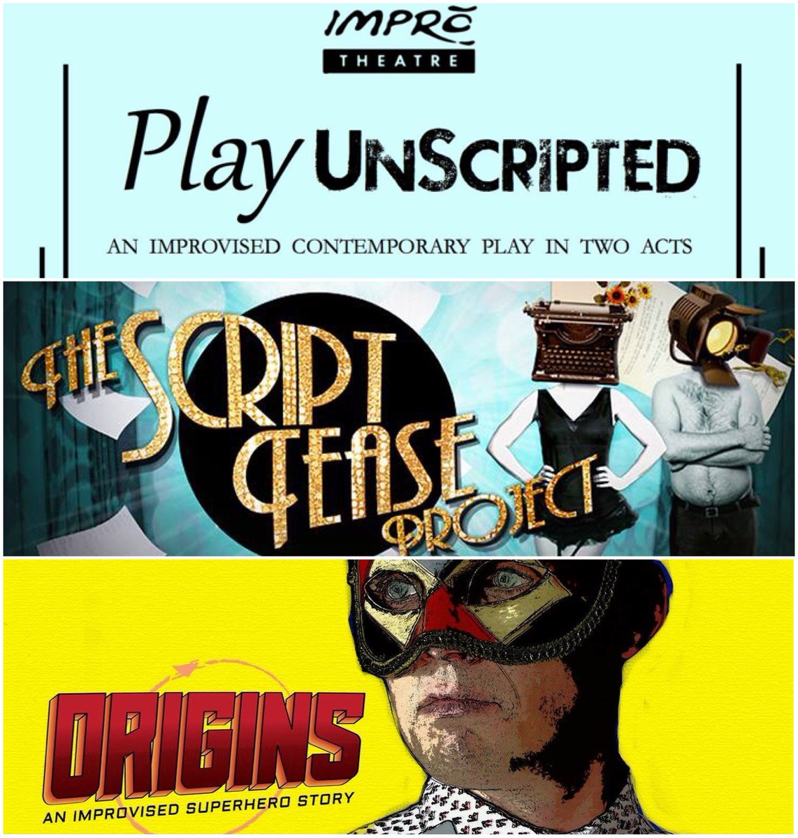 ImproStudioThtr's tweet photo. SATURDAY NIGHT:
7:30PM- @improtheatre's Play UnScripted
9:15PM- @The_NTOW's #ScriptTeaseProject
10:30PM- @BeardedMenLA's ORIGINS
#improv https://t.co/po3ZOvuncn