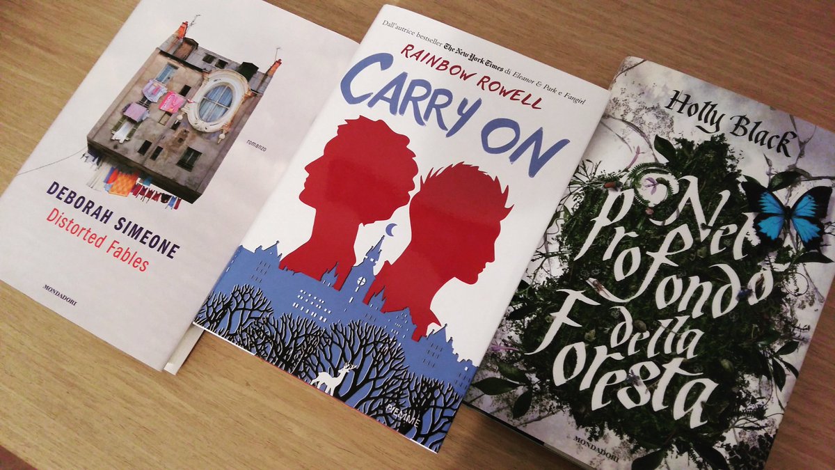 FedeTronconi's tweet photo. Serata #youngadult?
#distortedfables, #carryon e #nelprofondodellaforesta.
@edizpiemme @Librimondadori https://t.co/LHA2L1mDce