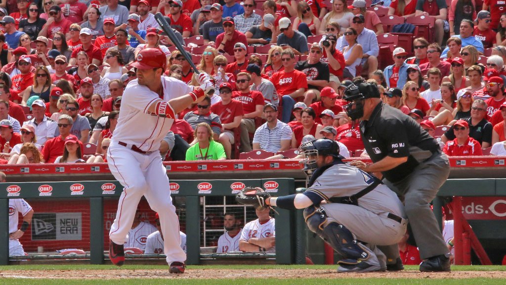 Reds's tweet photo. You always remember your first.

Congratulations @JTWinker23 and here's to many, many more. https://t.co/eS2BLqp91Z