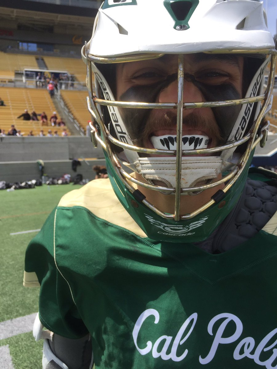 CalPolyLax's tweet photo. Aj baby looking to play some hard fought lacrosse today. He's a wonder of the world #peacock #pepperteam https://t.co/xqc5gw7VDo