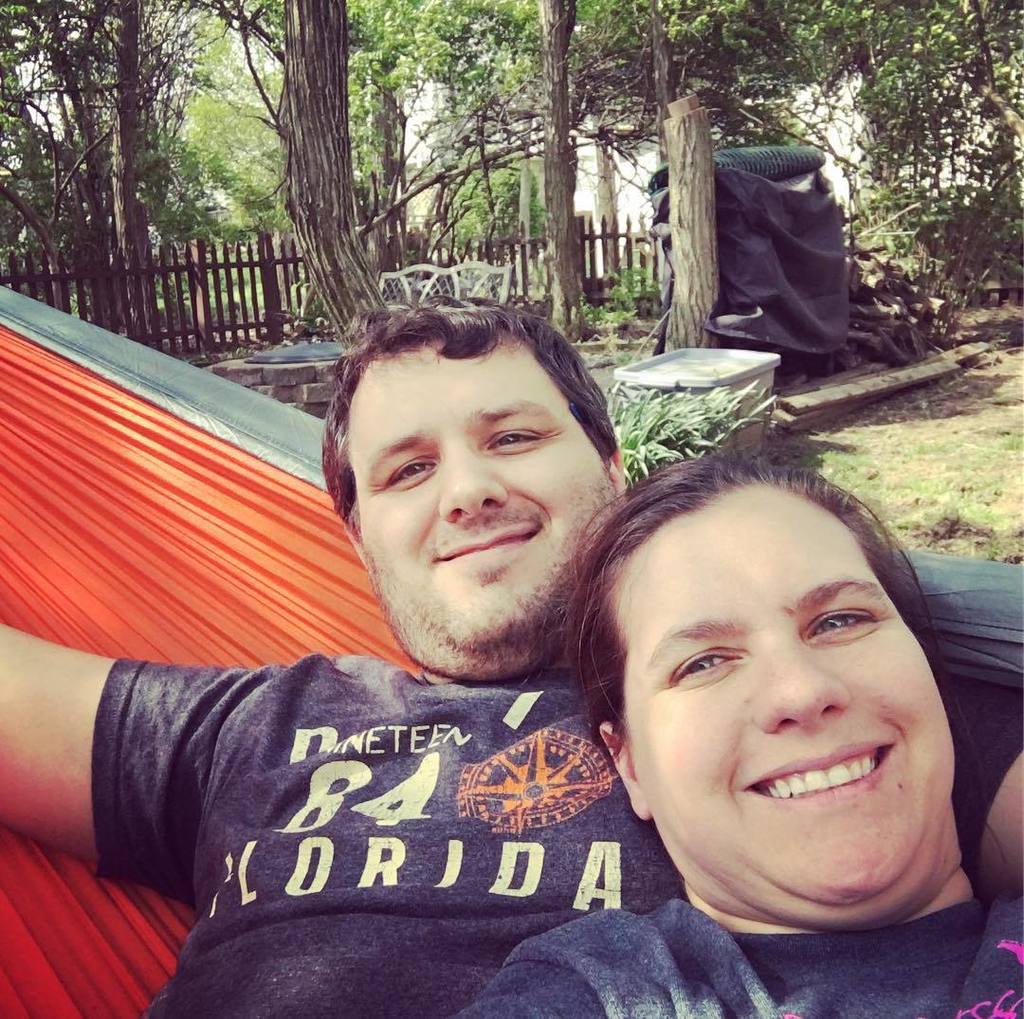erinhaligowski's tweet photo. Finally cashing in on some hammock time with this guy. 🌳💙🌳#optoutside #treehammock #marriage https://t.co/KbDTqHHRcO https://t.co/8blg2ijXIu