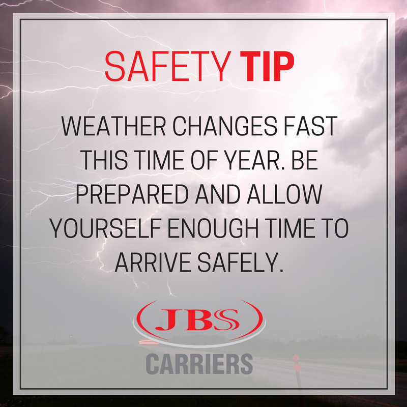 JBSCarriers's tweet photo. Thanks to Tim for sharing this safety tip! It's essential to keep an eye on the weather this time of year as conditions change rapidly. https://t.co/l2Fr4OarUV