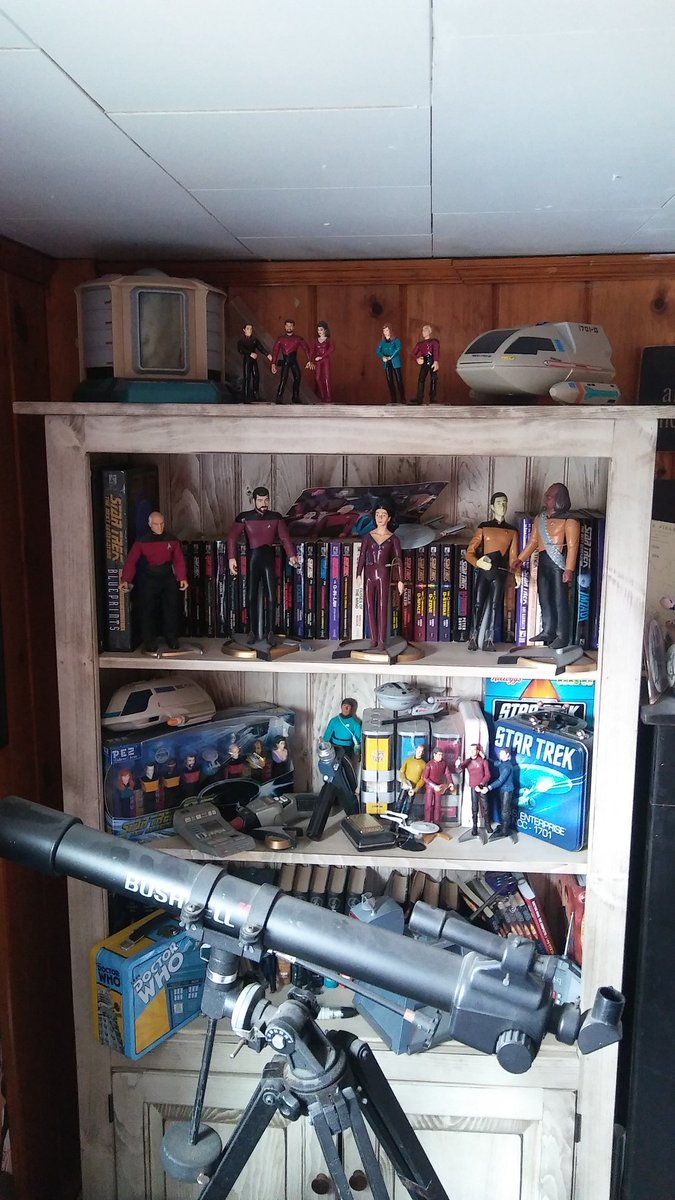 mslorry's tweet photo. .@StarTrek Just a small part of my #StarTrek collection. For instance, I couldn't fit the bridge for my TNG figures. 🤓🖖 https://t.co/48tA9XSbs7